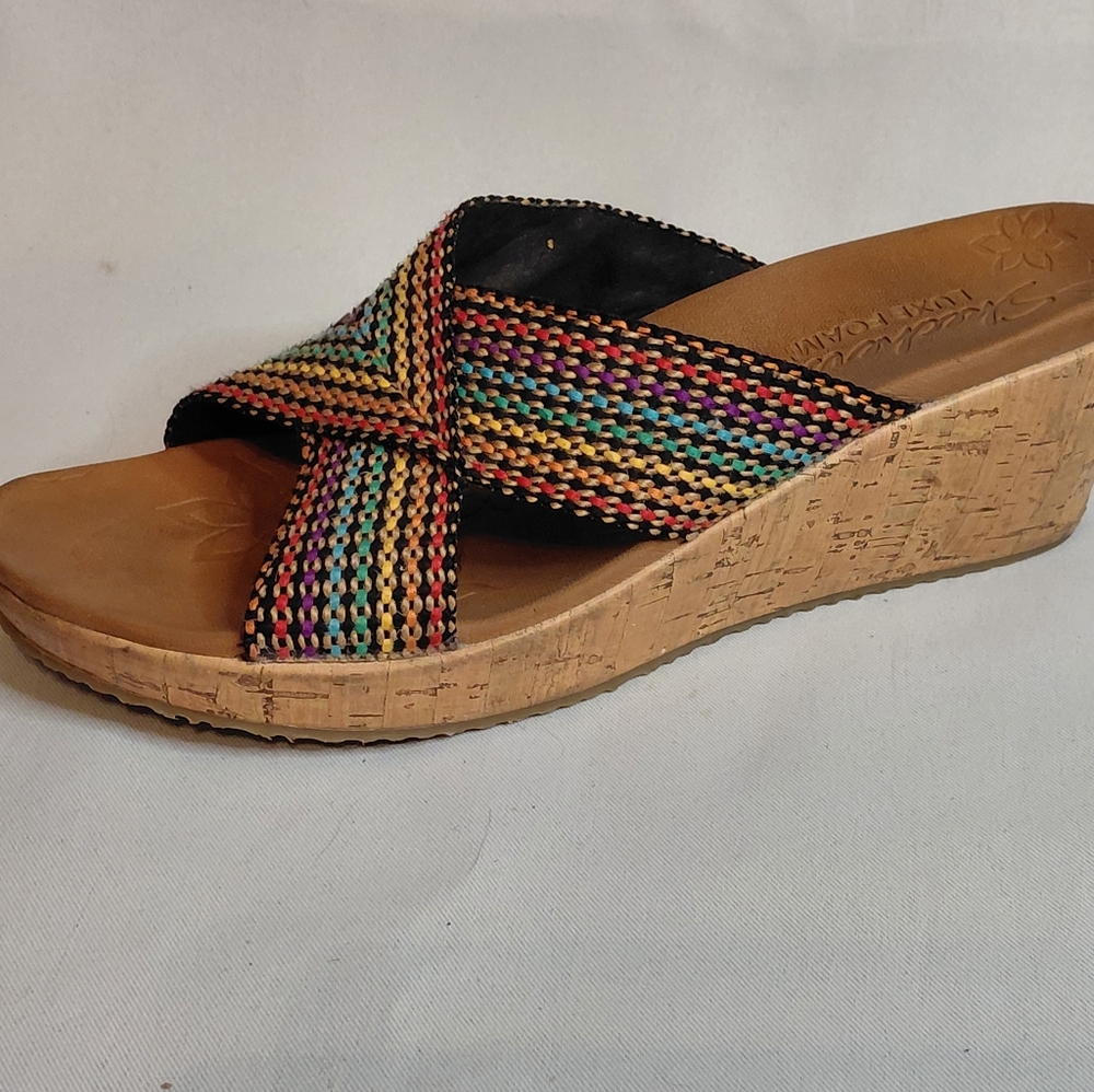 SKECHERS Women's Heeled Sandals Shoes, Size 10